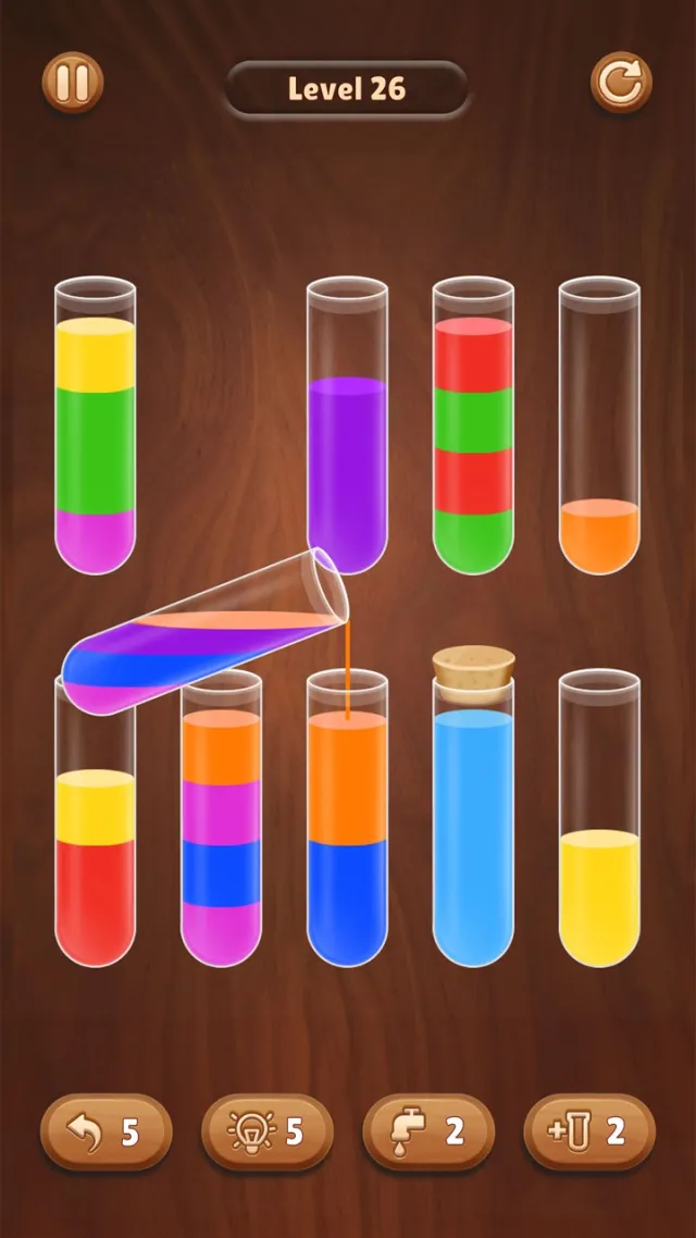 Color Water Sort Wooden Puzzle | Games | XWorld