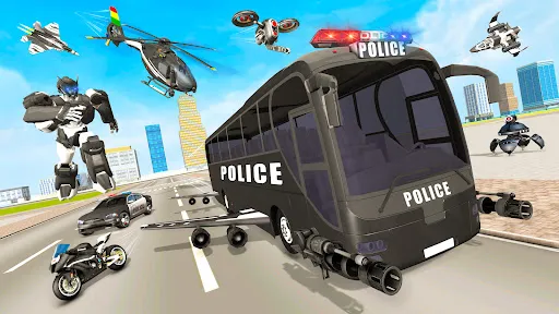 Bus Simulator Police Robot Car | Games | XWorld