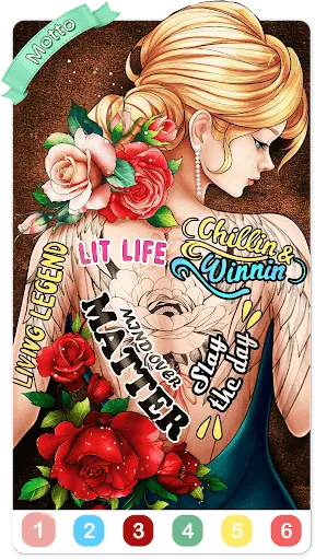 Tattoo Coloring games | Games | XWorld