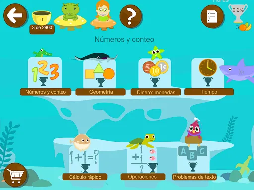 Matemáticas con Grin I 4,5,6 | juego | XWorld