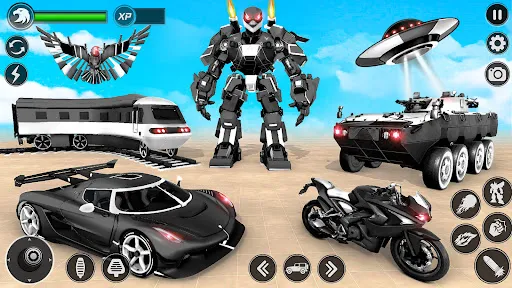 Flying Hawk Robot Car Games | 游戏 | XWorld