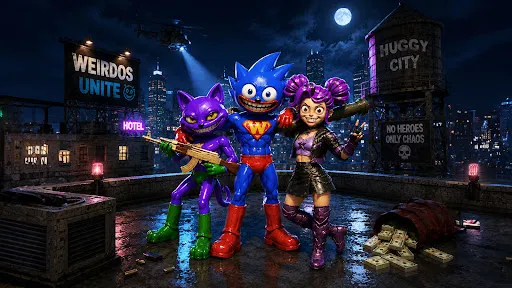 Huggy Rope Hero: City Crime | Permainan | XWorld