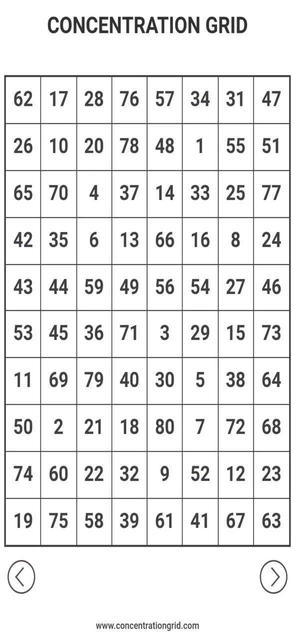 Concentration Grid | Permainan | XWorld