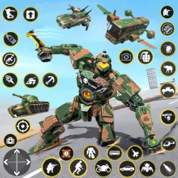 XWorld | Army Bus Robot Car Game 3d