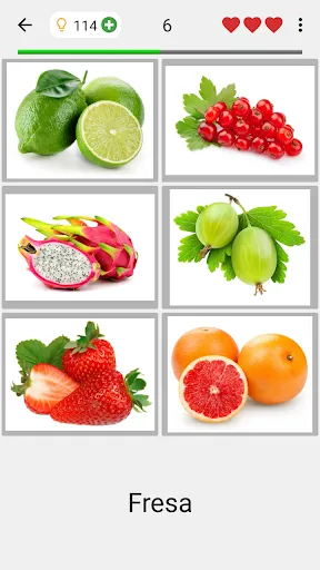 Frutas y verduras - Fotos-Quiz | juego | XWorld