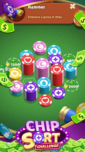 Chip Sort Challenge-Cash Rush | Permainan | XWorld