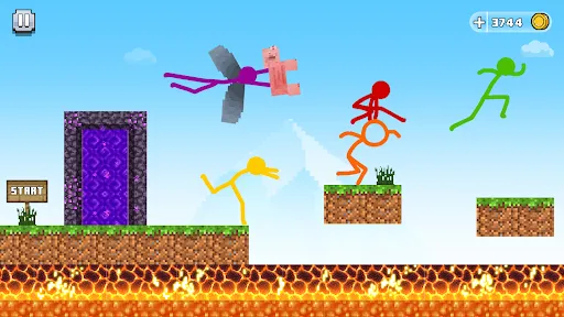 Stick-man Parkour Run | 游戏 | XWorld