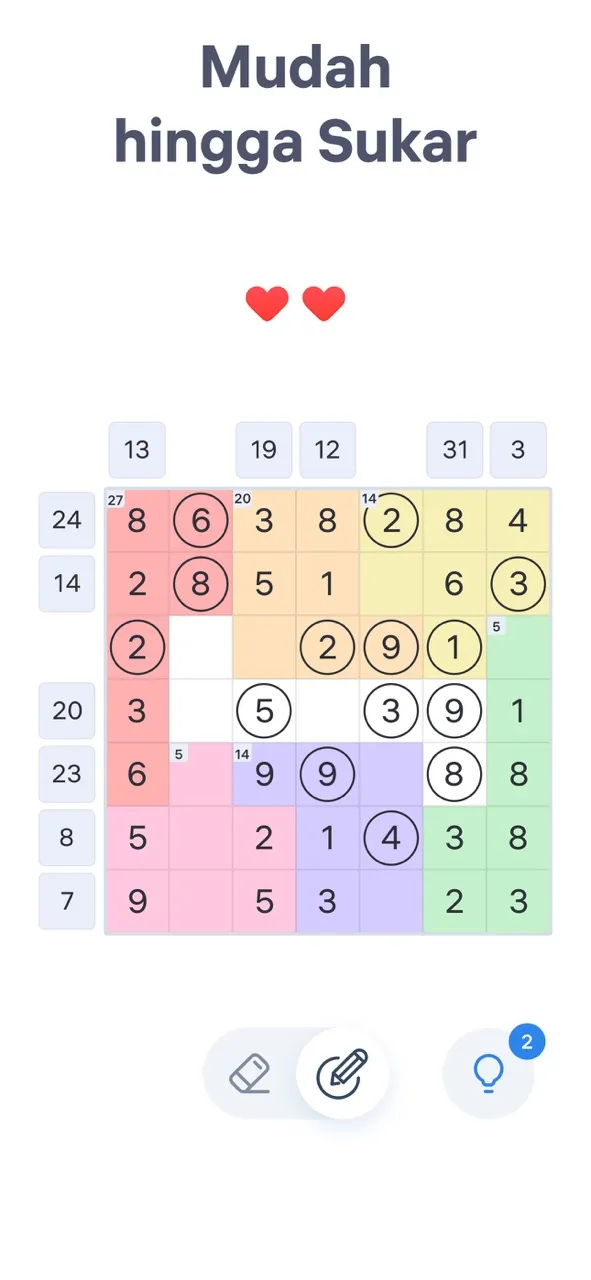 Number Sums - Teka-teki angka | Permainan | XWorld