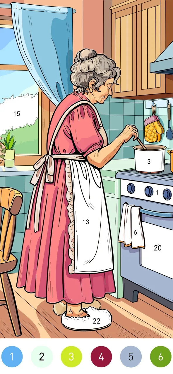 Granny Color By Number Game | Games | XWorld