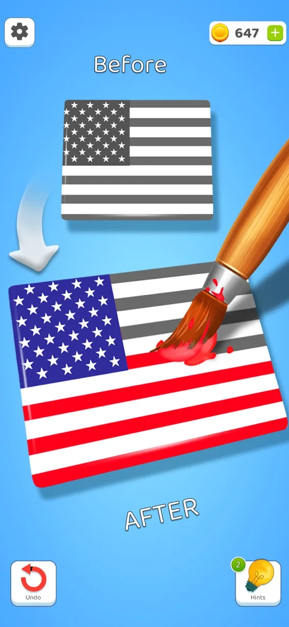 Paint Flag Color Match Puzzle | Permainan | XWorld