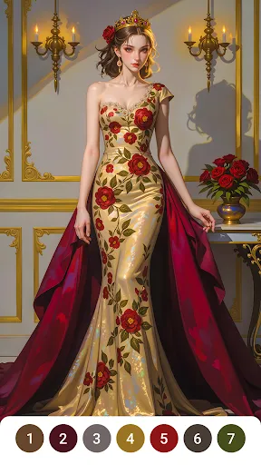 Gown Dress Paint by Numbers | Permainan | XWorld