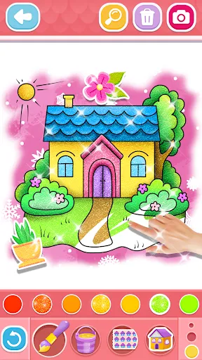 Glitter House coloring for kid | Permainan | XWorld