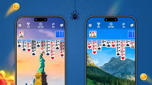Spider Solitaire, Large Cards | Permainan | XWorld