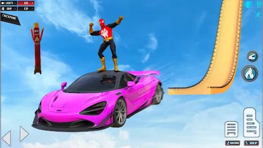 Superhero Car Stunt Mega Ramps | Permainan | XWorld