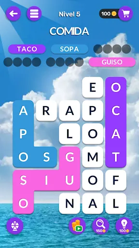Bloques Palabras Ocultas | juego | XWorld