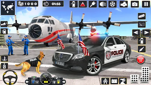 US police Cars Transport truck | juego | XWorld