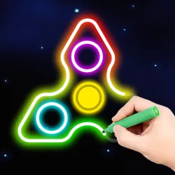 XWorld | Finger Spinner: Glow Art Draw