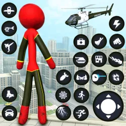 XWorld | StickMan Rope Hero Spider Game