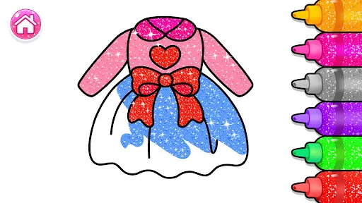 Glitter colouring game: Girls | Games | XWorld