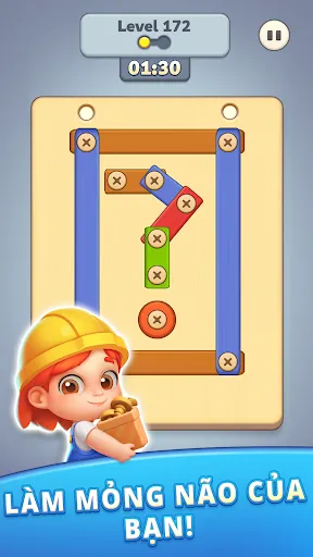 Thợ Mộc: Câu đố Vít | Games | XWorld