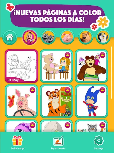 Masha y el Oso Para Colorear | juego | XWorld