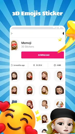 3D Emojis Sticker | เกม | XWorld