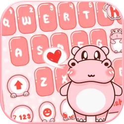 XWorld | Teclado Pink Cute Hippo