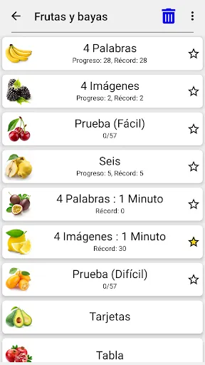 Frutas y verduras - Fotos-Quiz | juego | XWorld