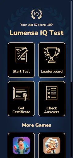 Lumensa IQ Test & Puzzles | Games | XWorld Lumensa IQ Test & Puzzles | Games | XWorld