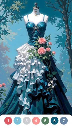 Dress Gown Color by Numbers | juego | XWorld