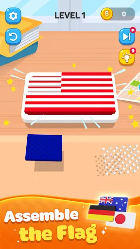 Drop ASMR: Flag Puzzle Game | Permainan | XWorld