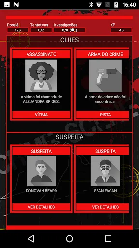 Detetive CrimeBot investigação | Jogos | XWorld