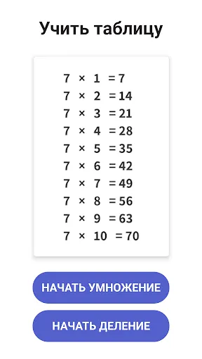 Таблица умножения - Тренажер | Игры | XWorld