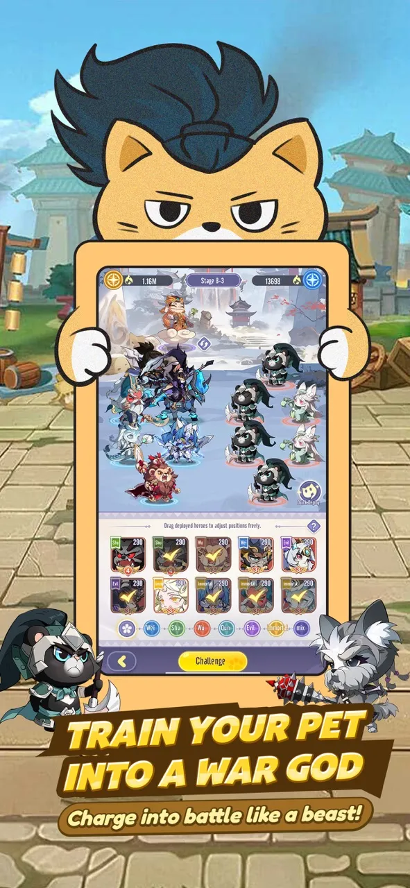 Pet Samkok - 3Q War | Permainan | XWorld
