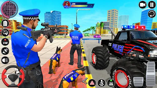 kereta trak raksasa polis | juego | XWorld