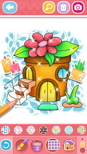 Glitter House coloring for kid | Игры | XWorld