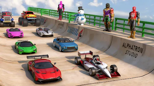 Superhero Car Stunt Mega Ramps | Permainan | XWorld