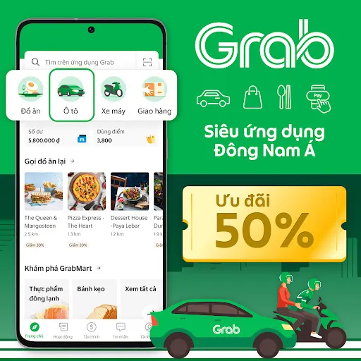 Grab: gọi xe, đồ ăn, giao hàng | Games | XWorld