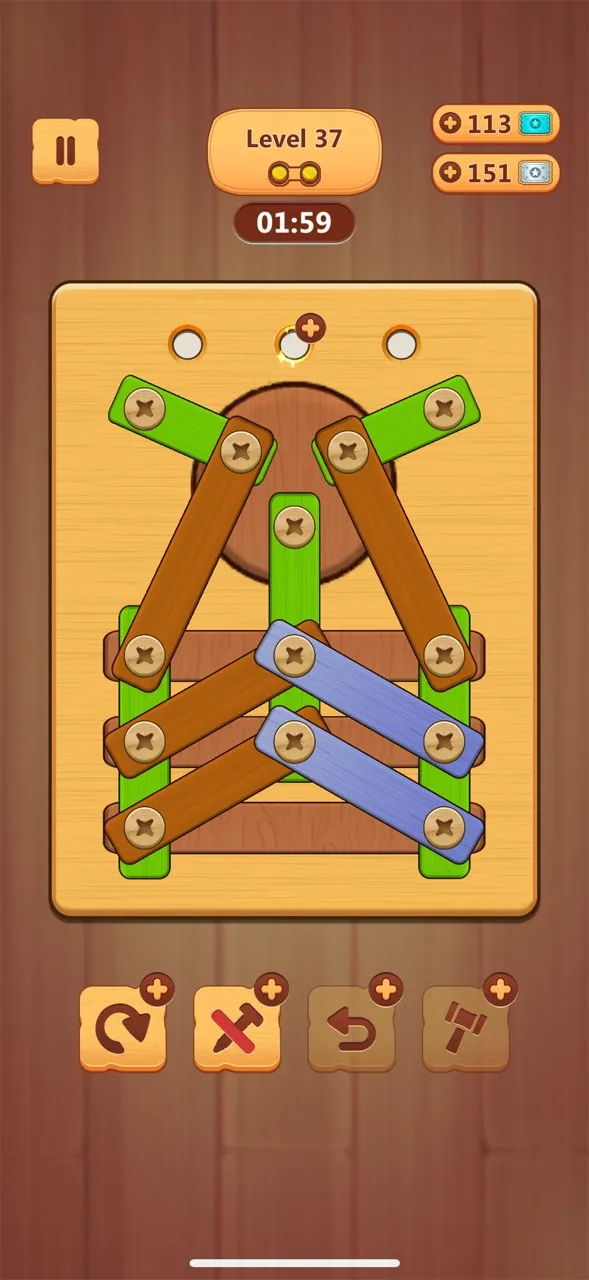 Wood Nuts & Bolts Puzzle | Permainan | XWorld