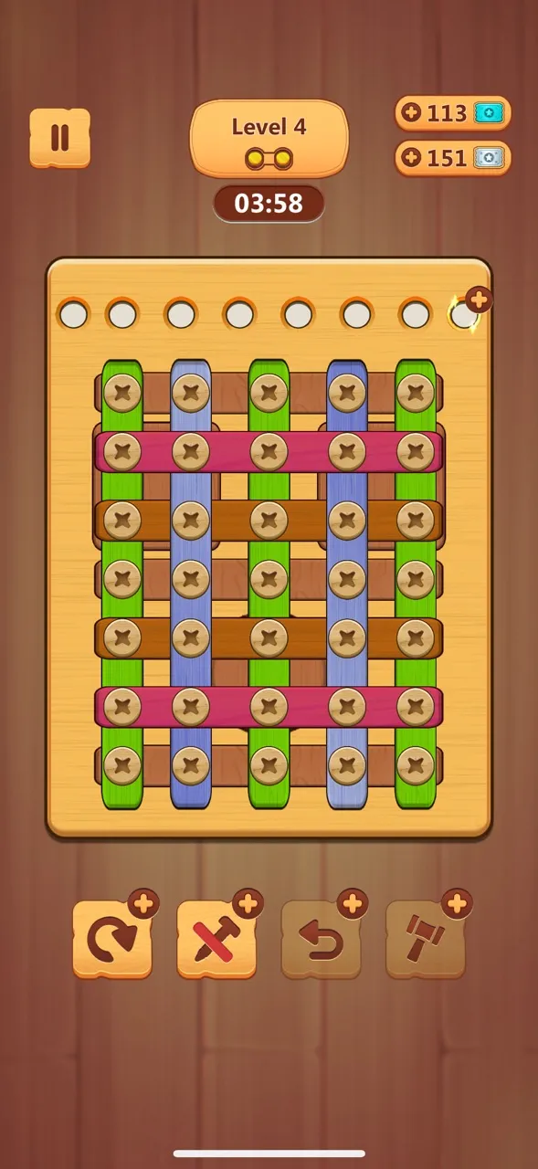 Wood Nuts & Bolts Puzzle | Permainan | XWorld