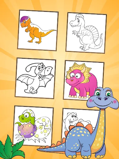 dinosaurus mewarnai- anak-anak | Permainan | XWorld