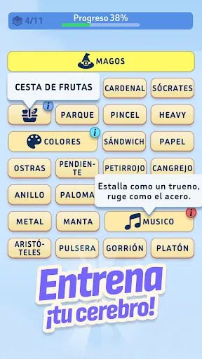 Puentes de Palabras Conexiones | juego | XWorld