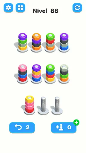 Nuts & Bolts, Color Screw Sort | Jogos | XWorld