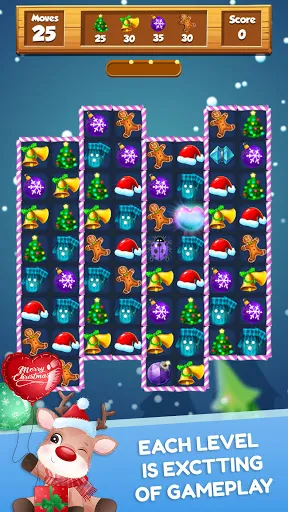 Pождество игра: три в ряд | Игры | XWorld