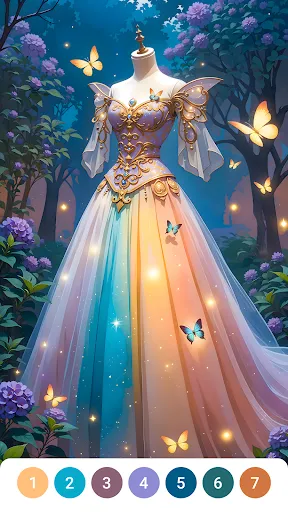 Dress Gown Color by Numbers | juego | XWorld