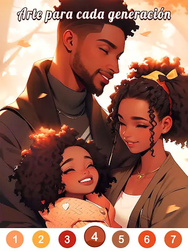 Familia negra para colorear | juego | XWorld