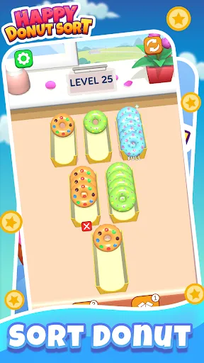 Happy Donut Sort | Permainan | XWorld