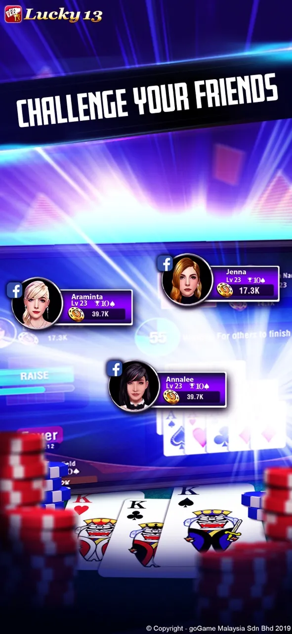 Lucky 13: 13 Card Poker Puzzle | Permainan | XWorld