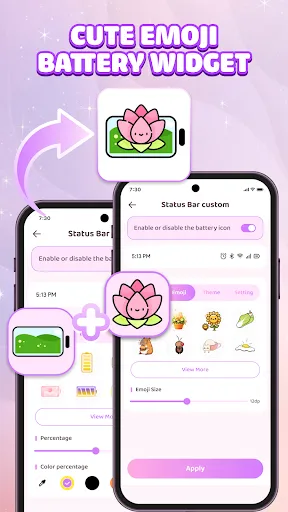 Emoji Battery Icon Customize | Games | XWorld