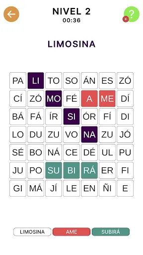 Caza Palabras Silábico | juego | XWorld